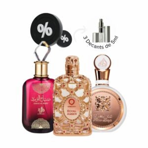 Combo decants perfume árabe perfume de mulher Sabah al Ward Fakhar Rose Royal Amber