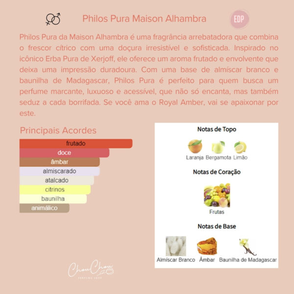 Philos Pura Maison Alhambra perfume arabe feminino mulher Royal Amber Erba Pura Perfume Doce