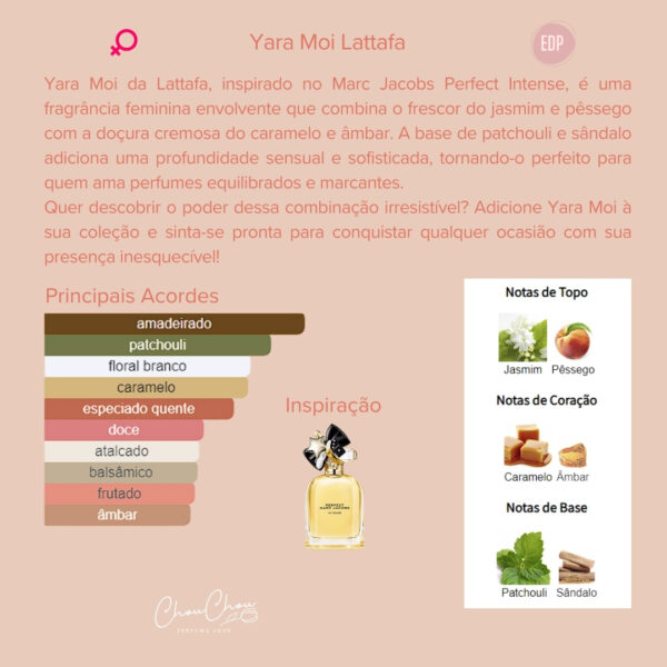 Yara Moi Lattafa original perfume árabe - Descubra o maravilhoso mundo dos perfumes árabes na ChouChou Perfumes e conheça Yara Moi Lattafa. Yara Moi Lattafa perfume árabe feminino Perfume de Mulher Perfume adocicado