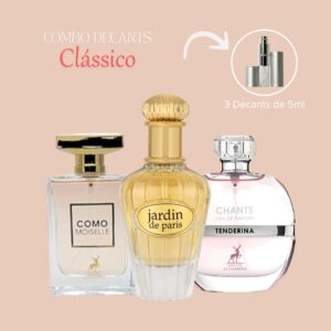 combo classico decants como moiselle Jardin de Paris Chants Tenderina perfumes de mulher perfume de luxo