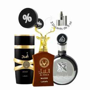 Decant de perfume Perfume árabe Asad Fakhar Black Wazeer Perfume para homem