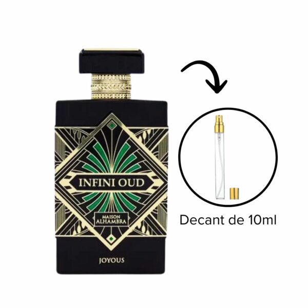 Infini Oud Joyous Maison Alhambra Perfume de Homem Perfume Masculino Perfume Cítrico Perfume Amadeirado Perfume marcante Perfume árabe Initio Decant Decant de perfume Amostra de perfume