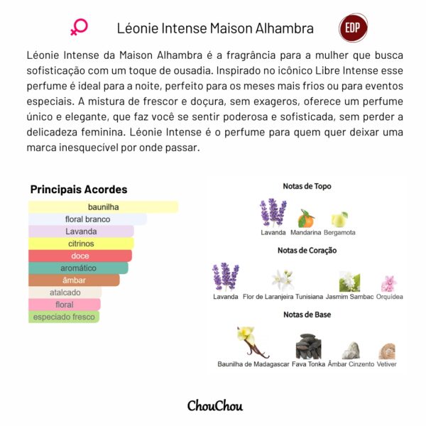 Léonie Intense Perfume árabe perfume para mulher Libre intense Maison Alhambra Perfume poderoso Perfume feminino Perfume doce Perfume barato Perfume árabe de luxo Libre Intense